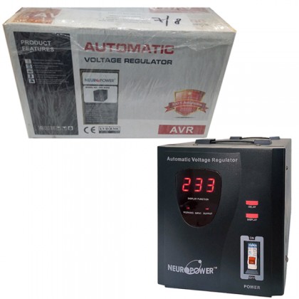 NeuroPower AVS-M2K0 2000VA Industrial Automatic Voltage Stabilizer Motorised AVS & AVR - British Socket